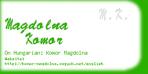 magdolna komor business card